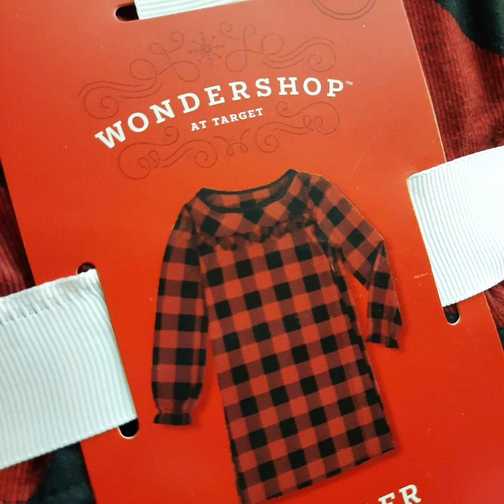 Target Wondershop Holiday Buffalo Check Flannel Pajama Nightgown Christmas